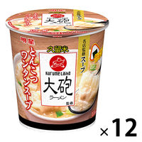 大砲ラーメン監修  とんこつワンタンスープ 28g 1セット（1個×12） 明星食品