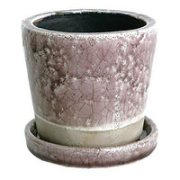 ダルトン フラワーポット DULTON 高さ11cm カラー グレーズド ポット ライトパープル 328762 1個（直送品）