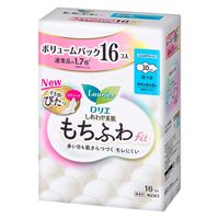 【生理用品】 ナプキン 特別心配な昼用 羽つき 30cm ロリエしあわせ素肌もちふわFit 30cm 羽つき16個 肌ケアタイプ 16個入 花王
