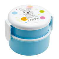 スケーター 弁当箱 2段 500ml 抗菌丸型ランチボックス2段 ラッピー 454488 1個（直送品）