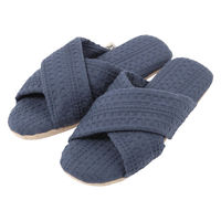 【LAKOLE/ラコレ】 ワッフルクロスルームサンダル M（23～25cm）