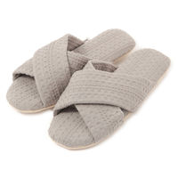 ワッフルクロスルームサンダル Ｌ(25～27cm) グレー LAKOLE/ラコレ