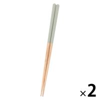 八角塗分け箸 グリーン 1セット（1膳×2） LAKOLE/ラコレ