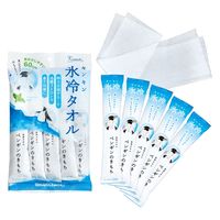数量限定 キモチ 氷冷タオル（ペンギン）個包装 5個入 汗拭きシート グローバルプロダクトプランニング