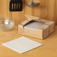 （限定）カウンタークロス ハーフサイズ 約30×30cm 使い切り キッチンダスター ブラウン 1箱（30枚入） オリジナル