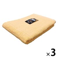林 バスタオル　ホテルタイプ　バラエティカラー5　イエロー（黄）　1セット（3枚）