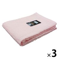 林 バスタオル　ホテルタイプ　バラエティカラー5　ピンク（桃） 1セット（3枚）