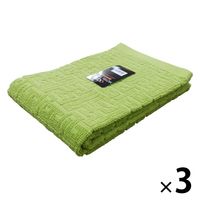 林 バスタオル　ホテルタイプ　バラエティカラー5　モスグリーン（緑）　1セット（3枚）