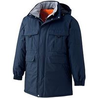 ミドリ安全 防寒服 コート 極寒 M4087 S ネイビー 3130022403 1点（直送品）