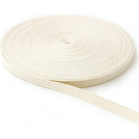 日本紐釦貿易 綿厚綾テープ(綿50・レーヨン50%) 幅15mm×50m巻 生成色 HM1015 1巻