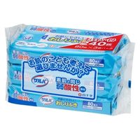 【おしりふき】【トイレに流せる】白十字 サルバお肌にやさしいおしりふき 45085 1袋(80枚x3パック)