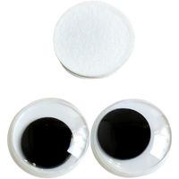 日本紐釦貿易 NBK 動眼 貼り付け φ10mm 黒 CE107 1袋(24個)