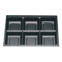 北原産業 弁当容器 中仕切115-80 C-2黒 CB11588 1袋(20枚)