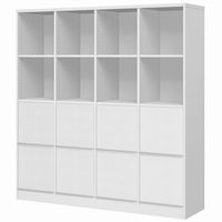 大洋 Shelfit チョイスグリッドラックCGR 幅1550×奥行416×高さ1666mm CGR 1716MD＋L扉8 WW 1台（直送品）