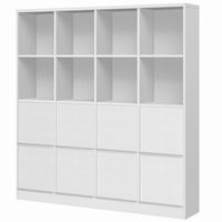 大洋 Shelfit チョイスグリッドラックCGR 幅1550×奥行296×高さ1666mm CGR 1716R＋L扉8 WW 1台（直送品）