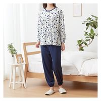 セルヴァン 小柄な私にうれしいパジャマ ネイビー系M 049221681 1セット（直送品）