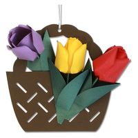 藤久 立体切り絵 花かご飾りキット チューリップ 0540213 1セット（直送品）