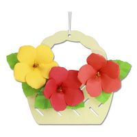 藤久 立体切り絵 花かご飾りキット ハイビスカス 0540217 1セット（直送品）
