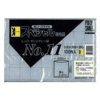 吉忠化学工業 吉忠化学 透明ポリ袋 ポリースマイル 100枚 No.11 3103138ポリースマイル11 1パック(100枚)×3（直送品）