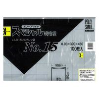 吉忠化学工業 吉忠化学 透明ポリ袋 ポリースマイル 100枚 No.15 3103176ポリースマイル15 1パック（直送品）