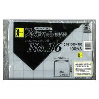 吉忠化学工業 吉忠化学 透明ポリ袋 ポリースマイル 100枚 No.16 3103177ポリースマイル16 1パック（直送品）