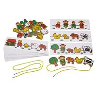 DLM 木製紐とおし見本カードつき 375128 1個（直送品）