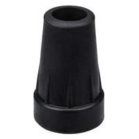 ナカバヤシ RQステッキ エコノミー伸縮杖先ゴム BK 1セット(1本×3)（直送品）