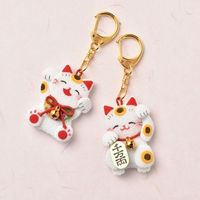パナミ 縫わずに作る 和のミニ招き猫キーホルダー LH-115 1セット（直送品）