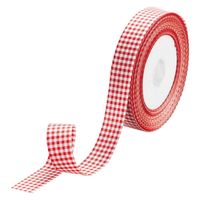 小堀リボン リボン Sギンガムチェック赤15mm×23m No.1100アカ15mmx23m 1セット(1巻×3)（直送品）