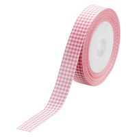小堀リボン リボン Sギンガムチェックピンク15mmx23m No.1100クピンク15mmx23m 1セット(1巻×3)（直送品）