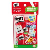 プラス Prittスティックのり学童 レギュラー3本 NS-701S-3P 1パック(3本)×3（直送品）
