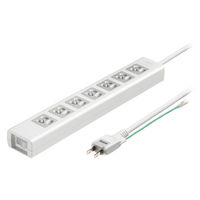 サンワサプライ 抜け止めシャッタータップ(3P・7個口・2m) TAP-F37SH-2ZS 1本