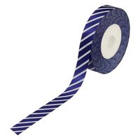 小堀リボン リボン ストライプ No1810 18mm 紺 1巻（直送品）