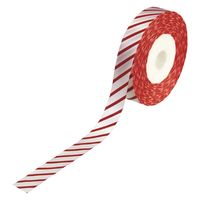 小堀リボン リボン ストライプ No1810 18mm 白 1巻（直送品）