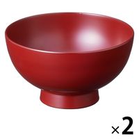 無印良品 河和田塗り汁椀 朱 約直径１２ｘ高さ６．５ｃｍ 1セット（1個×2） 良品計画