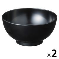 無印良品 河和田塗り丼 黒 約直径１３．５×高さ６．５ｃｍ 1セット（1個×2） 良品計画