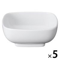 無印良品 白磁角鉢 中 約幅１１．５×奥行１１．５×高さ５ｃｍ 1セット（1個×5） 良品計画