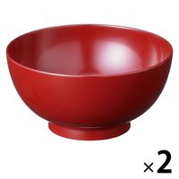 無印良品 河和田塗り丼 朱 約直径１３．５ｘ高さ６．５ｃｍ 1セット（1個×2） 良品計画