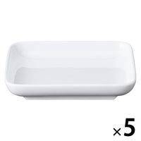 無印良品 白磁正角皿 小 約幅１２×奥行１２×高さ２ｃｍ 1セット（1個×5） 良品計画