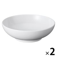 無印良品 白磁多用鉢 約直径２０×高さ６．５ｃｍ 1セット（1個×2） 良品計画