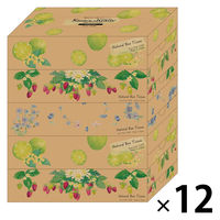 ティッシュペーパー エルモア Kazaru×Krafty ナチュラル 180組 1セット（1パック（5箱入）×12）カミ商事