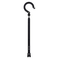 ユニット 万能フッカー300mm 単管フック付 黒 375-420 1本（直送品）