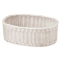 サンリツ KLEANE PLUS洗える抗菌素材のオーバルアメニティーバスケットL ホワイト 1個