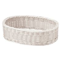 サンリツ KLEANE PLUS洗える抗菌素材のオーバルアメニティーバスケットS ホワイト 1個