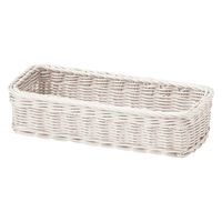 サンリツ KLEANE PLUS洗える抗菌素材の小物入れバスケットL ホワイト 1個