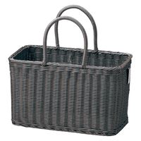 サンリツ KLEANE PLUS洗える抗菌素材の客室用湯かご L ダークグレー 　1個