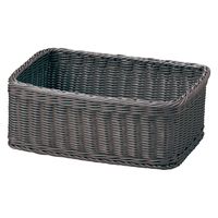 サンリツ KLEANE PLUS洗える抗菌素材のドライヤー入れバスケットL ダークグレー 　1個