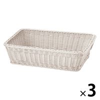 サンリツ KLEANE PLUS洗える抗菌素材の脱衣かご L ホワイト 　1セット（3個）