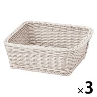 サンリツ KLEANE PLUS洗える抗菌素材の脱衣かご S ホワイト 　1セット（3個）