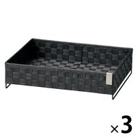 サンリツ KLEANE ZERO抗菌PPバンド素材の客室用浴衣置き ダークグレー 　1セット（3個）